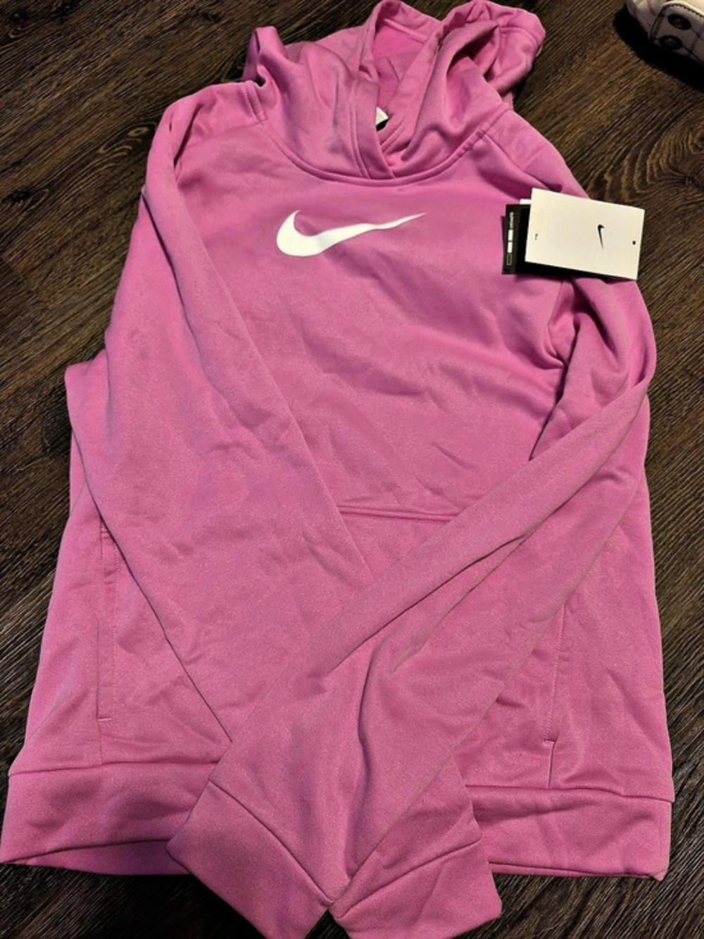 Nike Therma-FIT Pullover Hoodie Pink Kids Medium